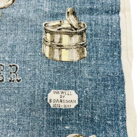 Kay Dee VTG 1950s MCM Hand Printed Linen Tea Towel Set American Pewter Kitchen - Picture 8 of 16